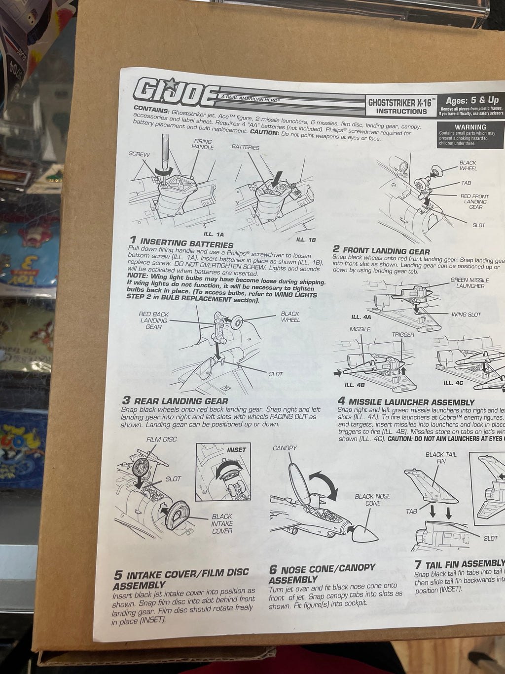 Ghoststriker X-16 with Box (Vintage GI Joe, Hasbro) **COMPLETE** product image 39, provided for visual reference and product