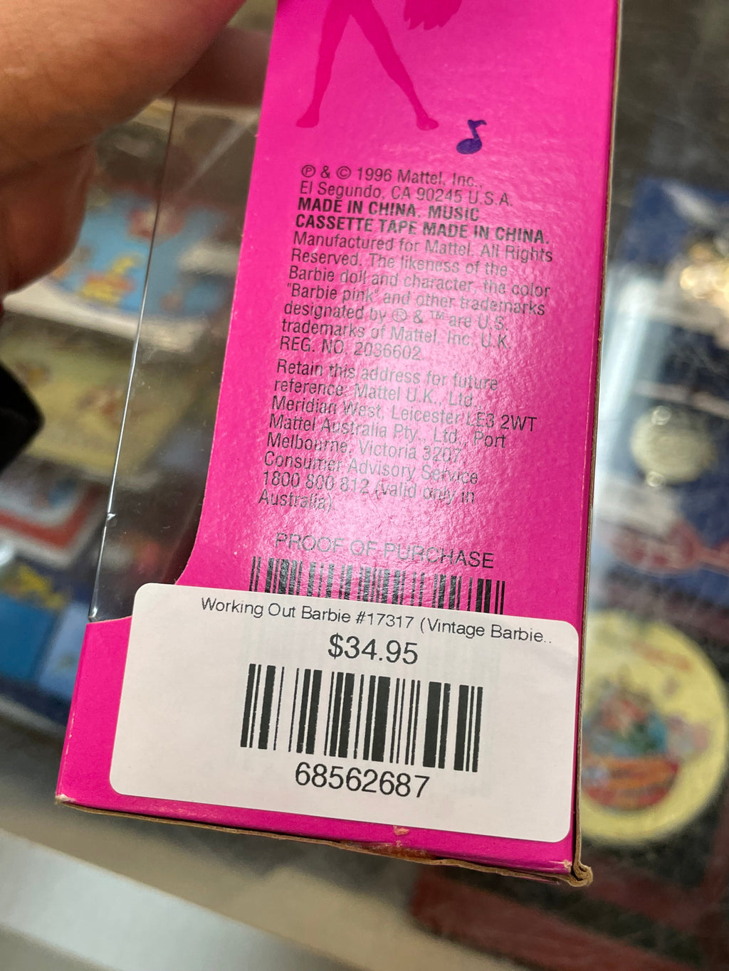 Working Out Barbie #17317 (Vintage Barbie, Mattel) **SEALED** product image 12, provided for visual reference and product