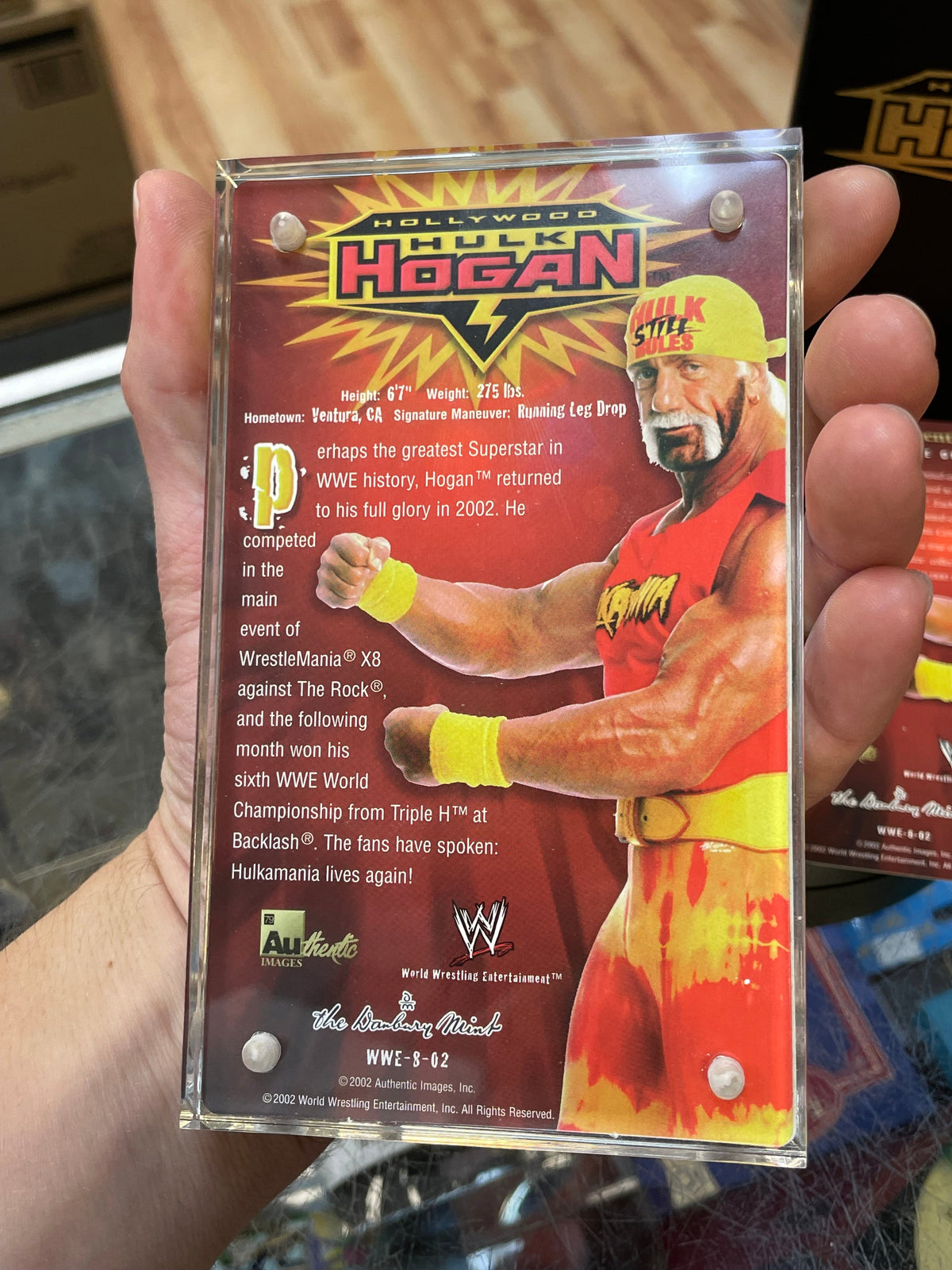 Hollywood Hulk Hogan 117/10,000 Gold Card (Vintage WWF, Danbury Mint) product image 7, provided for visual reference and
