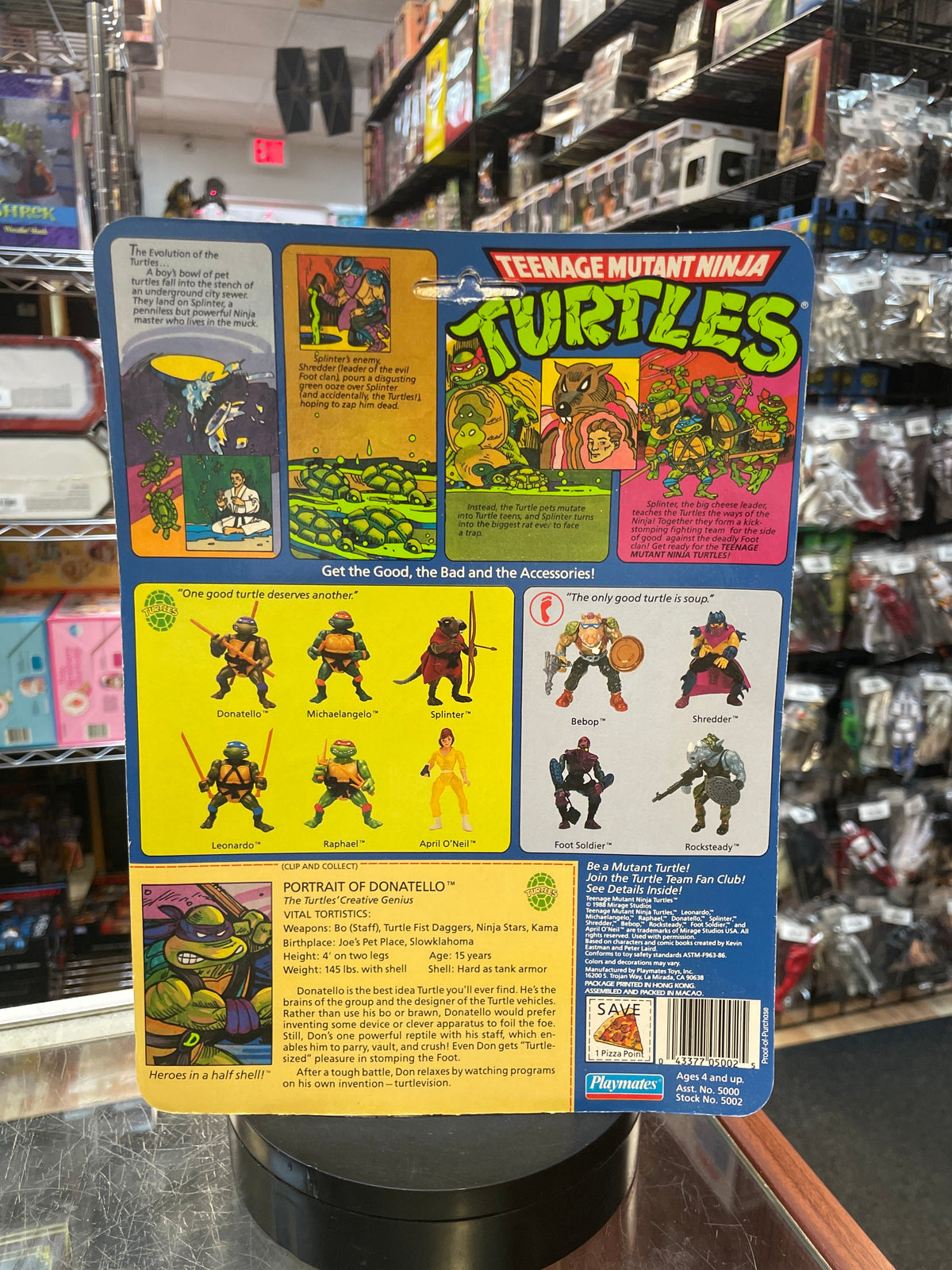 Hard Head Donatello -10 Back- (Vintage TMNT Ninja Turtles, Playmates) **SEALED** product image 4, provided for visual