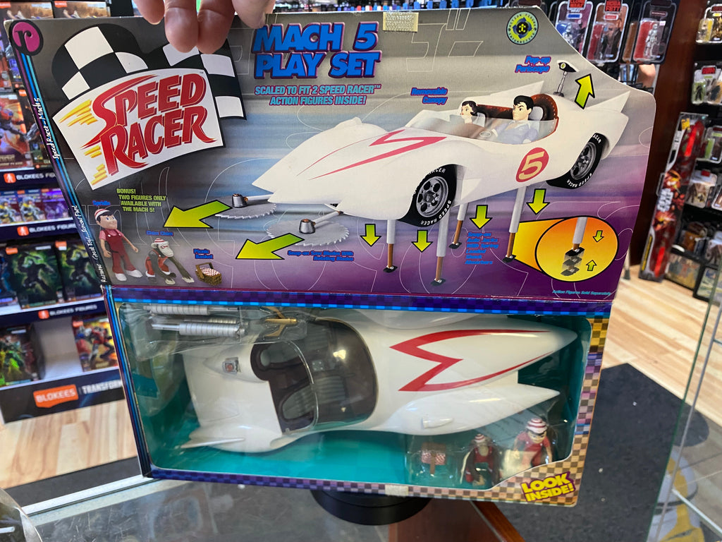 Mach 5 Playset with Spindle Chim Chim (Vintage Speed Racer, Resaurus) NEW product image 29, provided for visual reference
