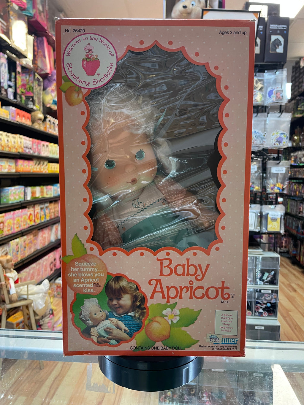 Baby Apricot Doll (Vintage Strawberry Shortcake, Kenner) **Open Box** product image 2, provided for visual reference and