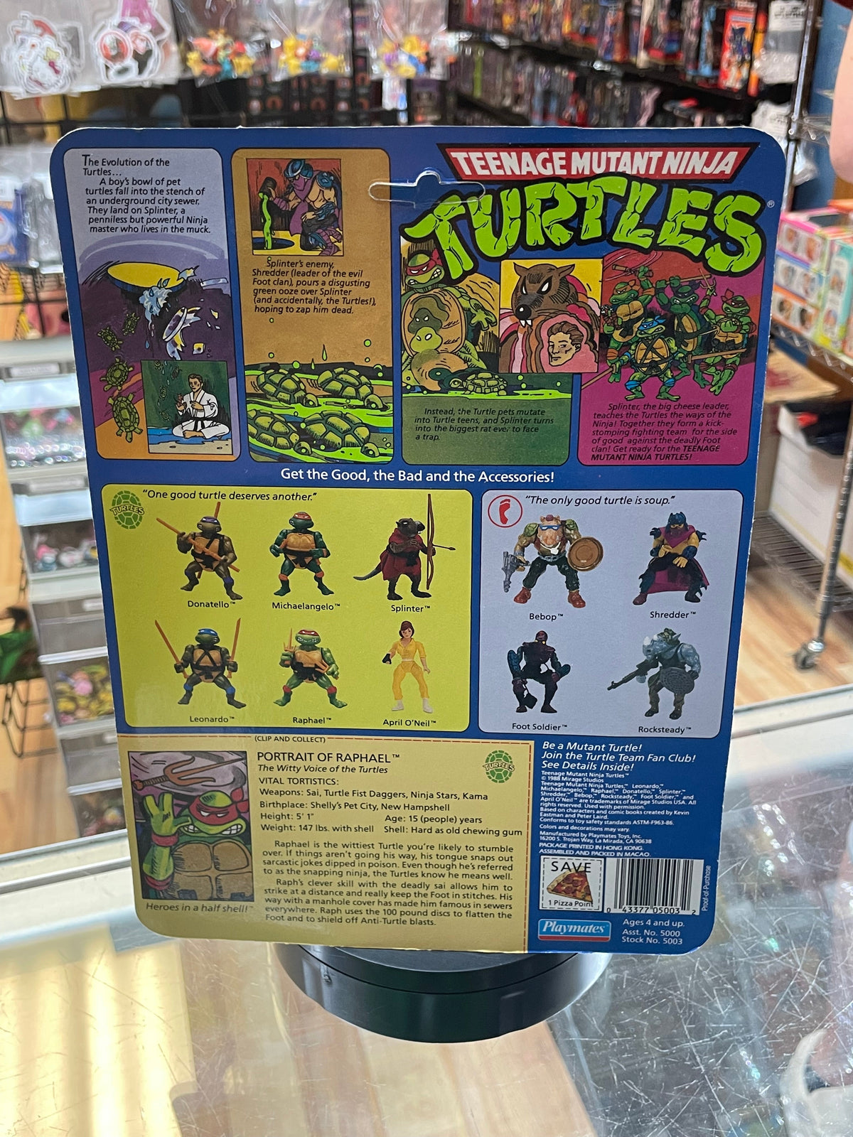 Hard Head Raphael -10 Back- (Vintage TMNT Ninja Turtles, Playmates) **SEALED** product image 14, provided for visual