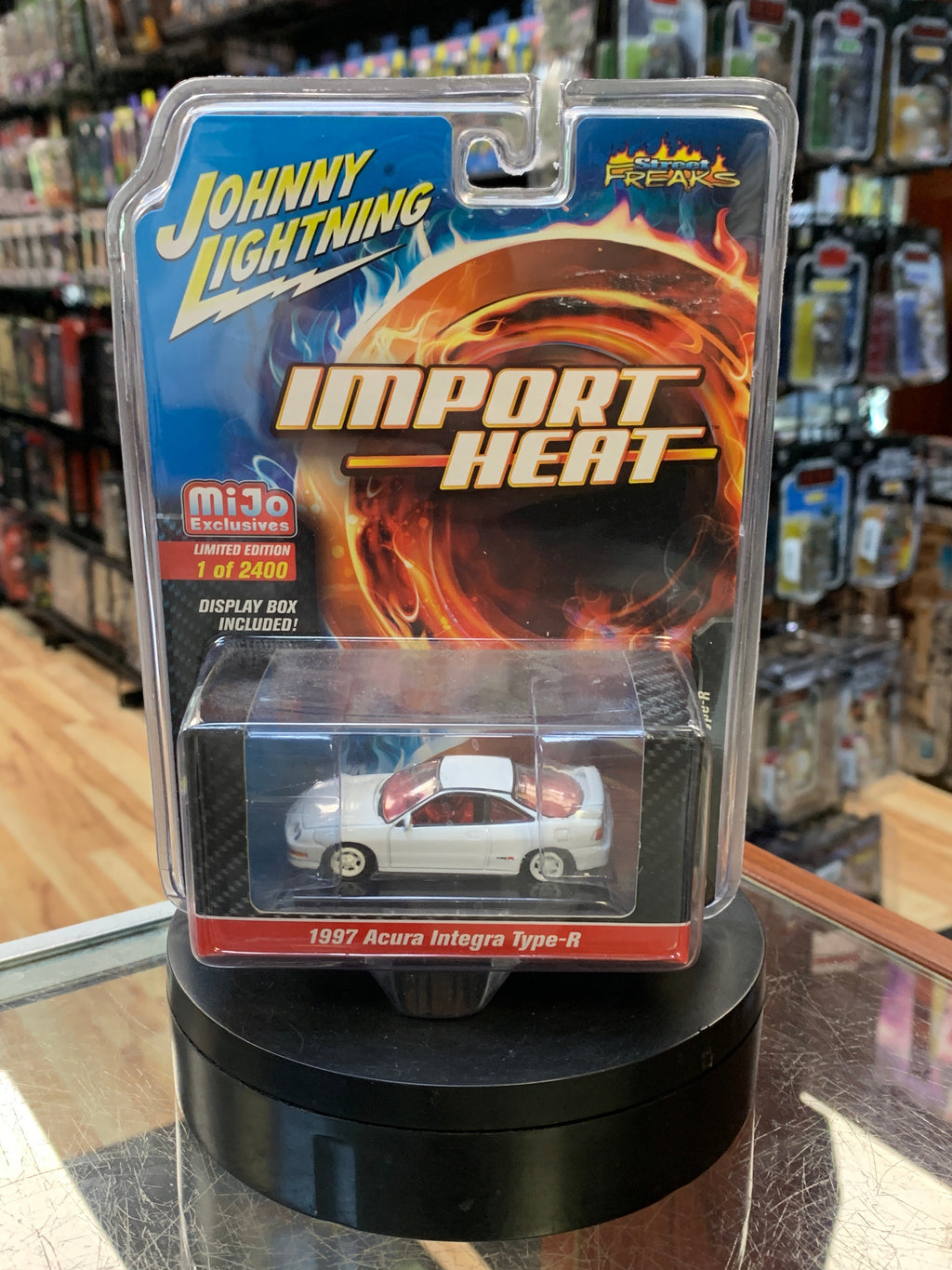 1997 Acura Integra Type-R White 1/2400 (Johnny Lightning Import Heat, Tomy) SEALED product image 1, provided for visual