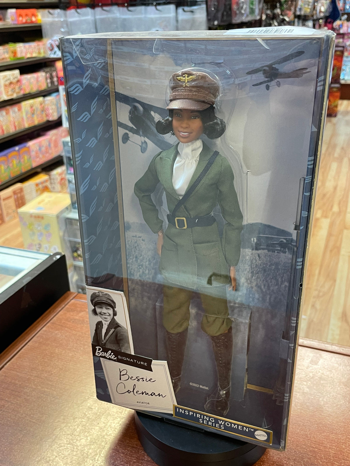 Inspiring Bessie Coleman HJX37 (Vintage Barbie, Mattel) SEALED product image 3, provided for visual reference and product