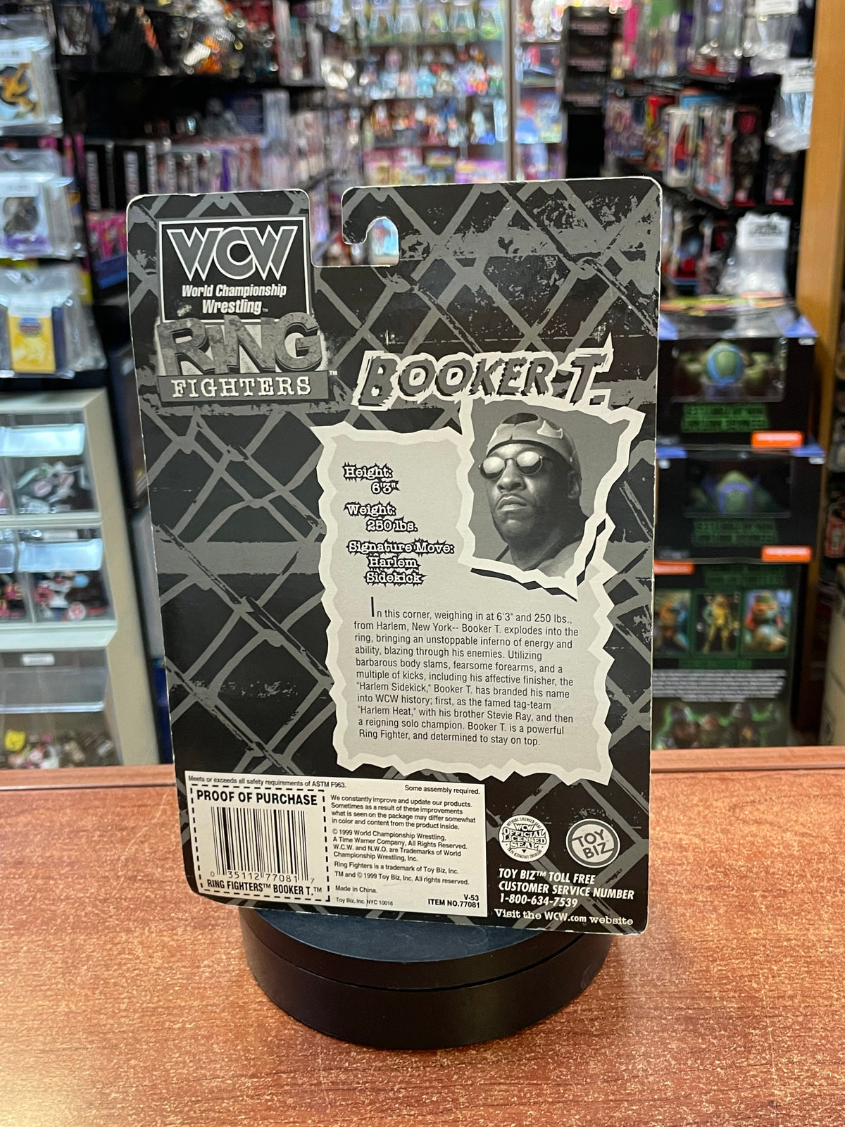 Booker T (WCW Ring Fighters, Toybiz) **SEALED** product image 4, provided for visual reference and product detail review