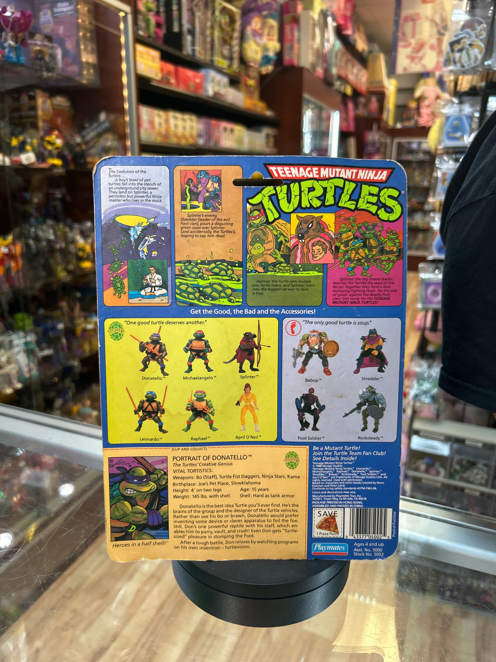Donatello -10 Back Soft Head- 1764 (Vintage TMNT, Playmates) **SEALED** product image 4, provided for visual reference and