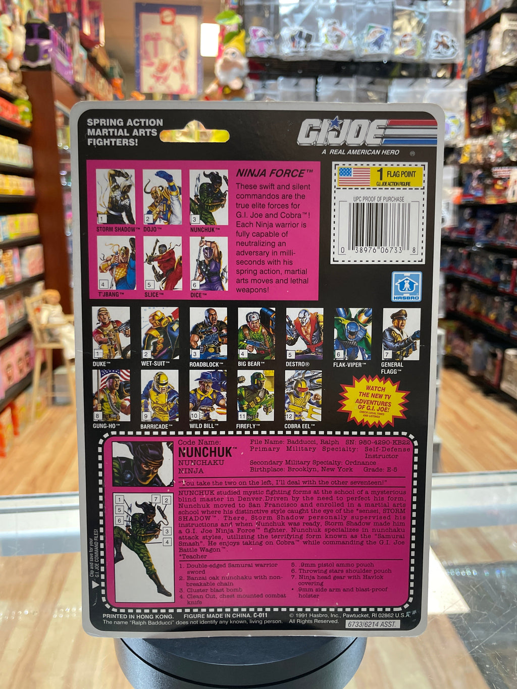Nunchuck Ninja Force (Vintage GI Joe, Hasbro) **SEALED** product image 5, provided for visual reference and product detail