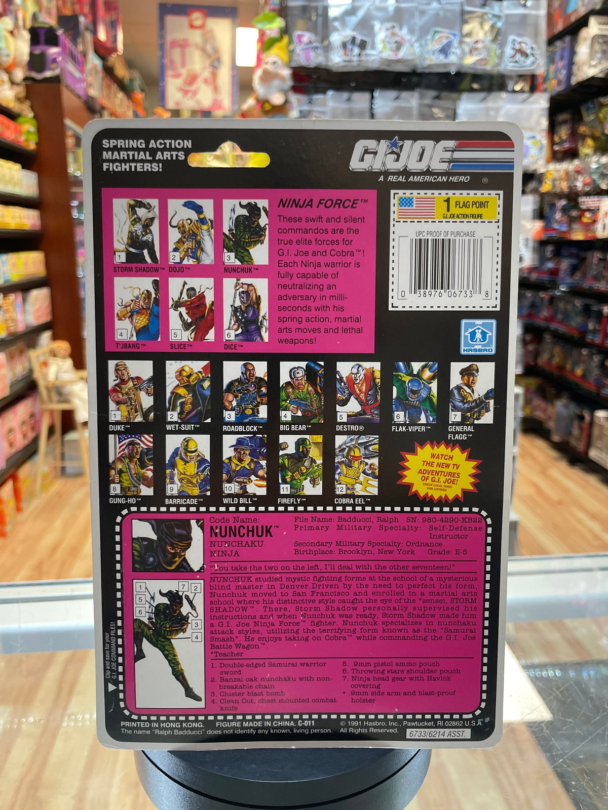 Nunchuck Ninja Force (Vintage GI Joe, Hasbro) **SEALED** product image 5, provided for visual reference and product detail