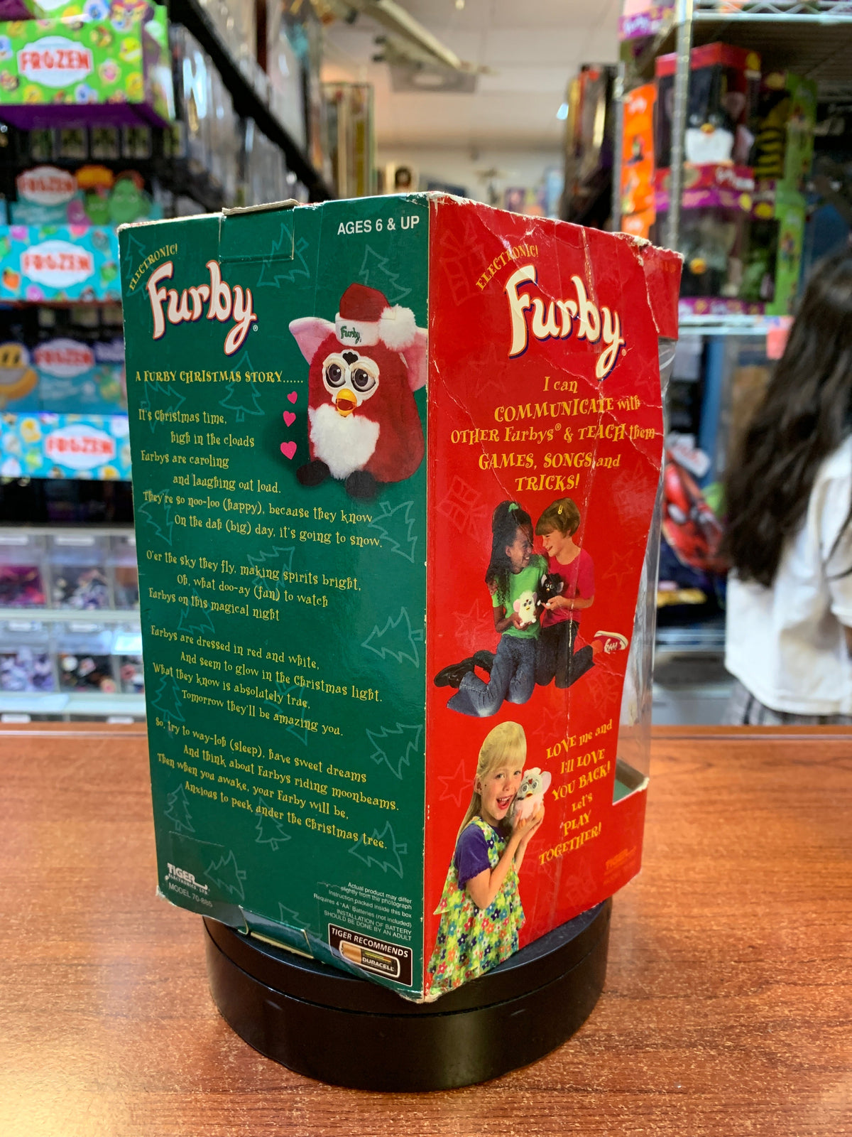 Santa Furby Blue Eyes (Vintage Furby, Tiger Electronics) SEALED product image 3, provided for visual reference and product
