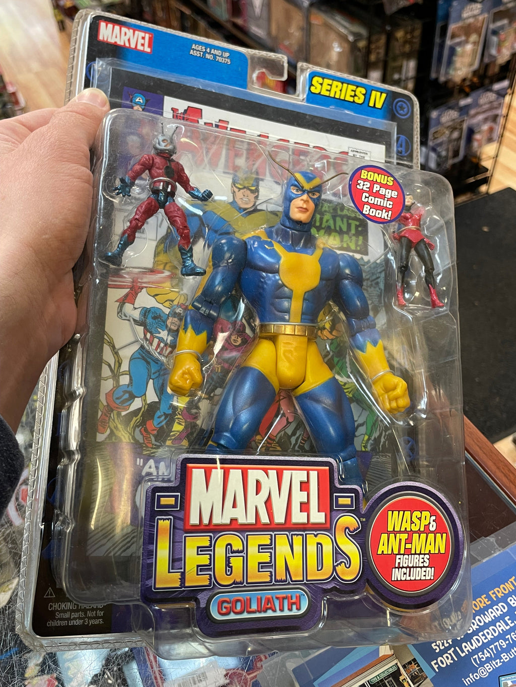 Goliath with Wasp & Antman (Vintage Marvel Legends, Toybiz) *SEALED* product image 5, provided for visual reference and