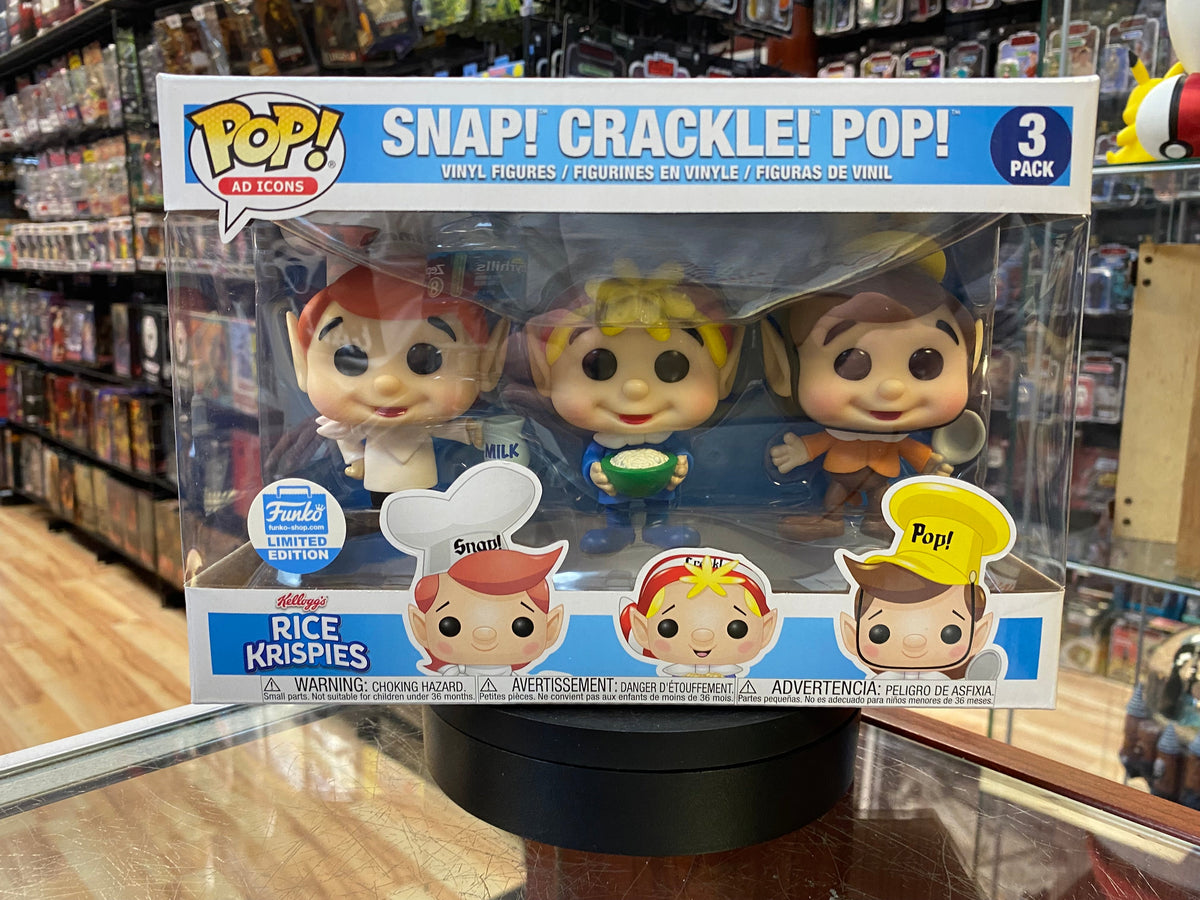 Snap Crack Pop Rice Krispies 3 Pack (Funko Pop, Ad Icons) EXCLUSIVE product image 1, provided for visual reference and