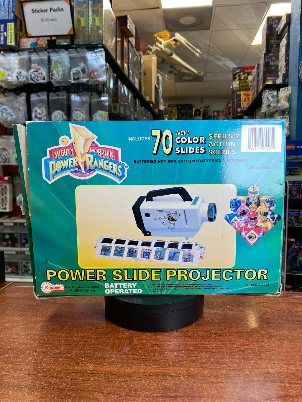 White Ranger Power Slide Projector (Vintage MMPR Power Rangers, Bandai) product image 3, provided for visual reference and