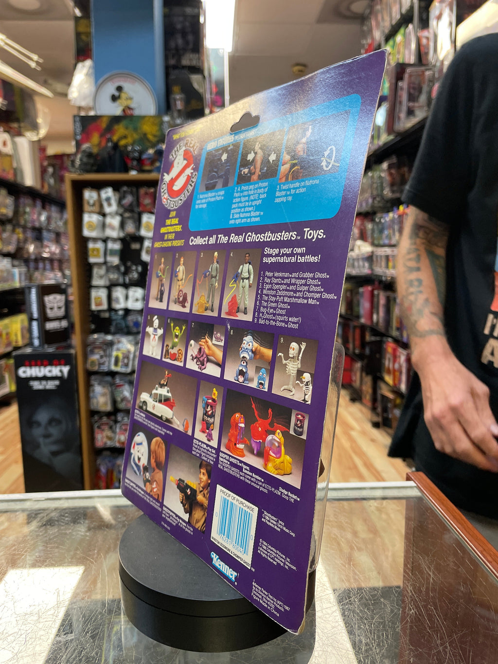 Winston Zeddmore with Chomper Ghost (Vintage Real Ghostbuster, Kenner) **SEALED** product image 3, provided for visual
