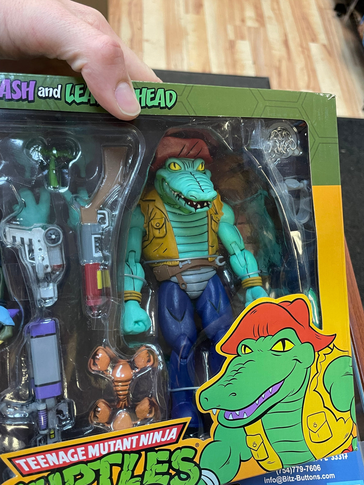 Slash & Leatherhead (TMNT Ninja Turtles, NECA) **SEALED** product image 7, provided for visual reference and product detail