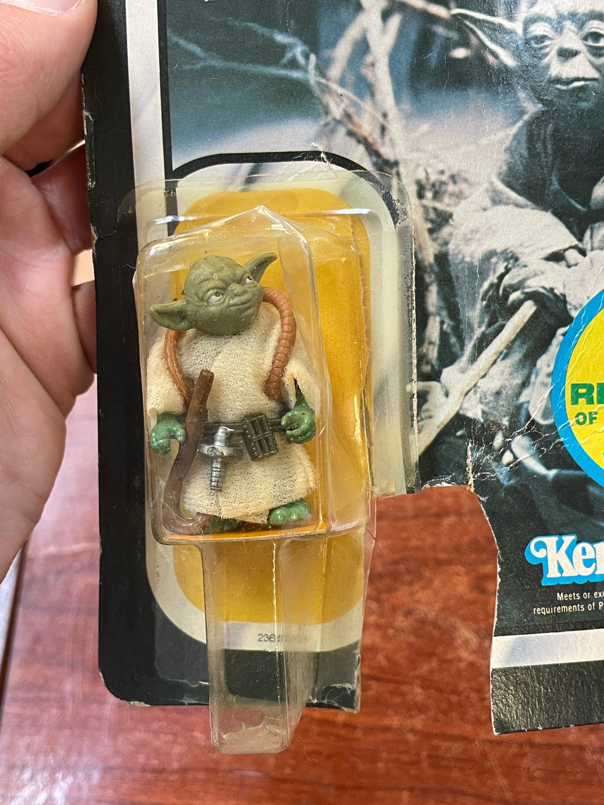 Brown Snake Yoda with Card ESB 9509 (Vintage Star Wars, Kenner) **Open Card** product image 17, provided for visual