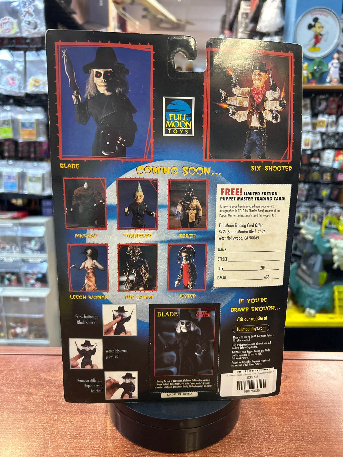 Skelaton Blade (Vintage Retro Puppet Master, Full Moon Toys) **SEALED** product image 3, provided for visual reference and