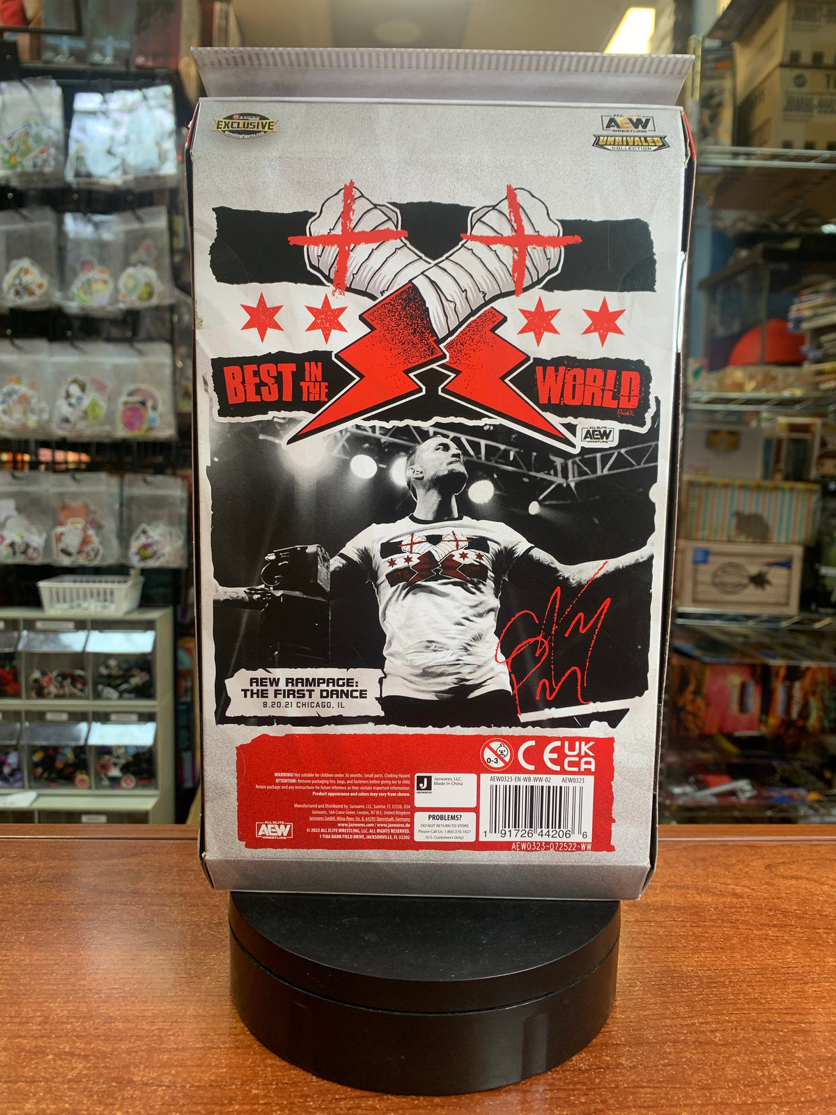 Ice Cream CM Punk #93 (All Elite Wrestling AEW, Jazwares) **SEALED** product image 4, provided for visual reference and