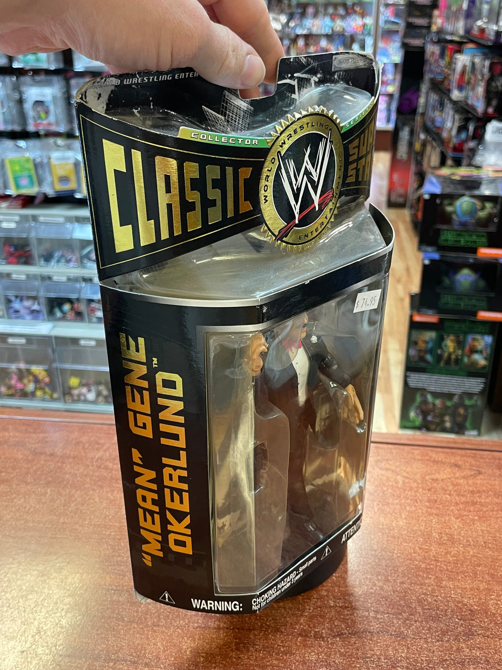 Mean Gene Okerlund (WWF Classic Superstars, Jakks) **SEALED** product image 3, provided for visual reference and product