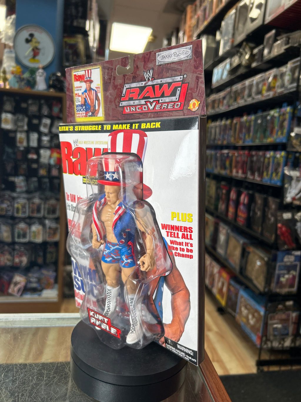 Kurt Angle -Raw Uncovered- (Vintage WWE, Jakks) **SEALED** product image 6, provided for visual reference and product detail