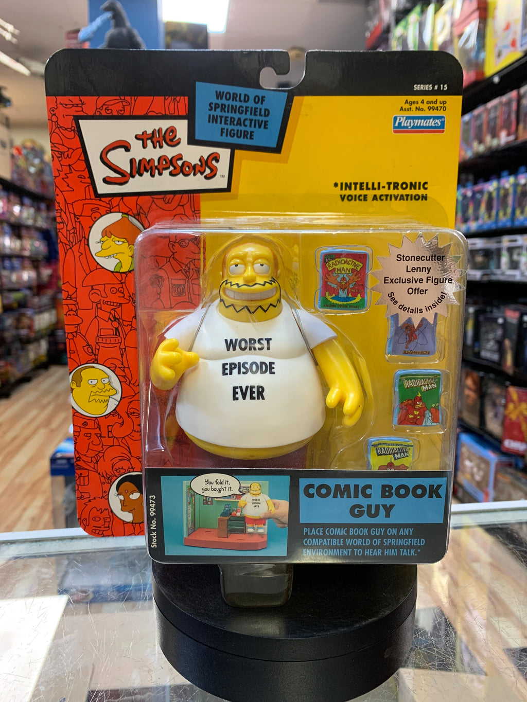 Comic Book Guy (Vintage Simpsons, Playmates) SEALED product image 1, provided for visual reference and product detail review