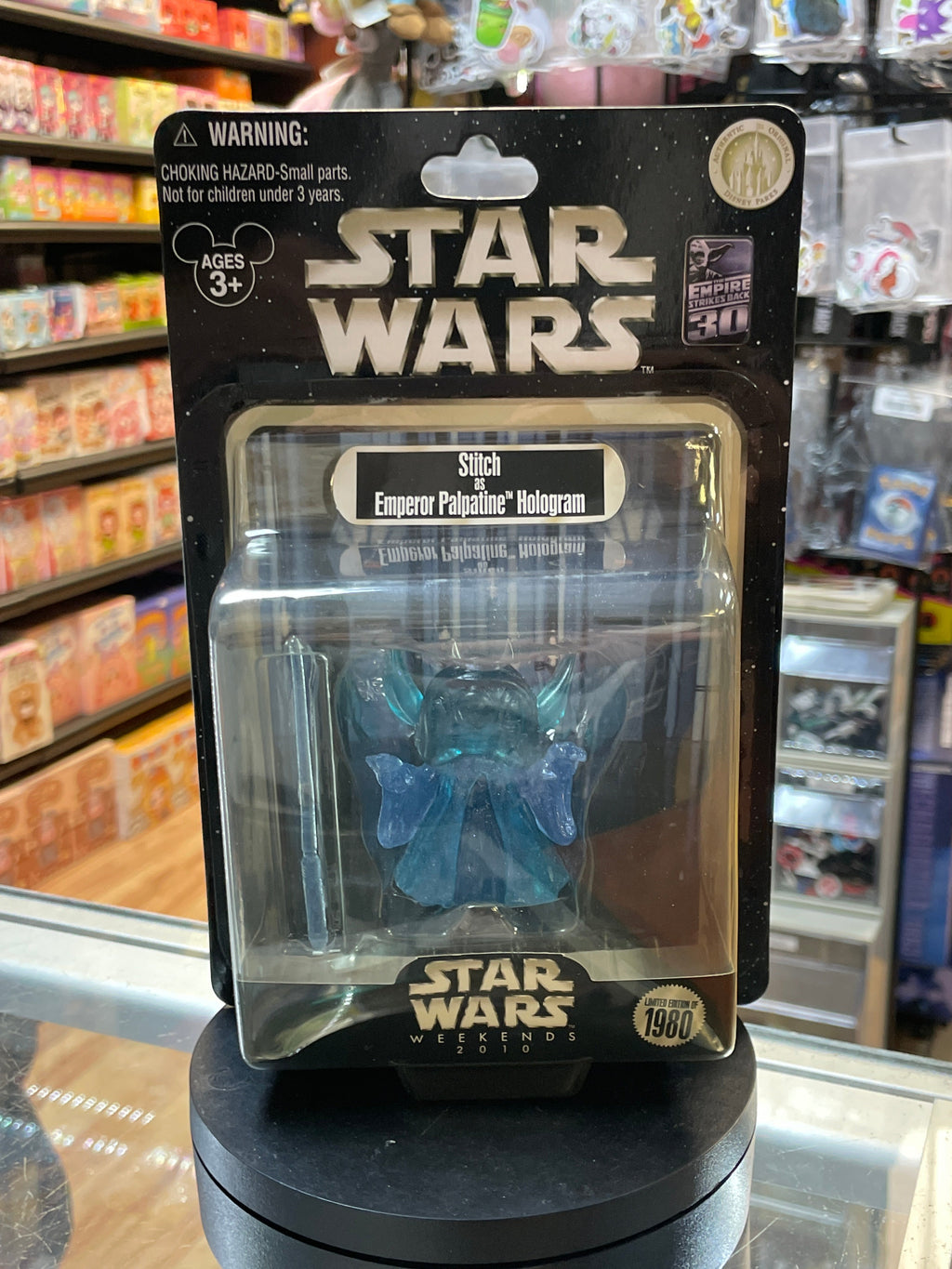 Stitch as Hologram Emperor Palpatine (Star Wars Star Tours, Disney) **SEALED** product image 1, provided for visual