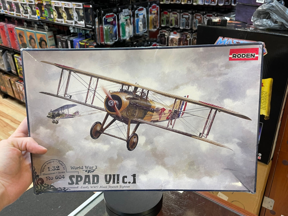 SPAD VII c.1 World War 1 Plane 1:32 #604 (Roden, Model Kit) SEALED product image 9, provided for visual reference and