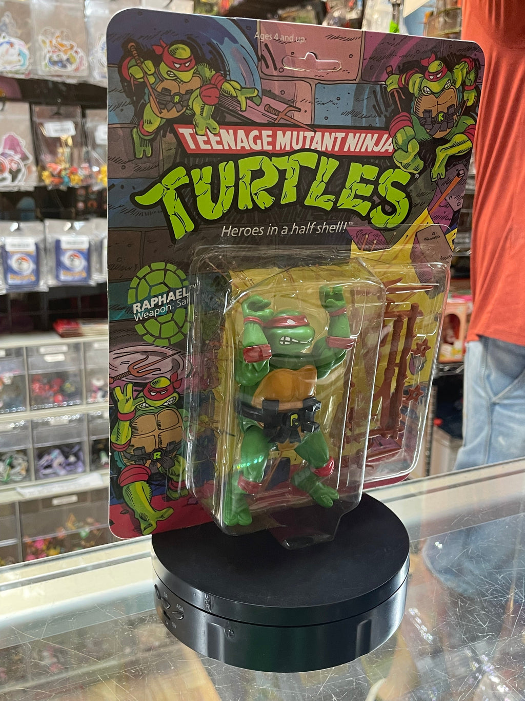 Hard Head Raphael -10 Back- (Vintage TMNT Ninja Turtles, Playmates) **SEALED** product image 2, provided for visual