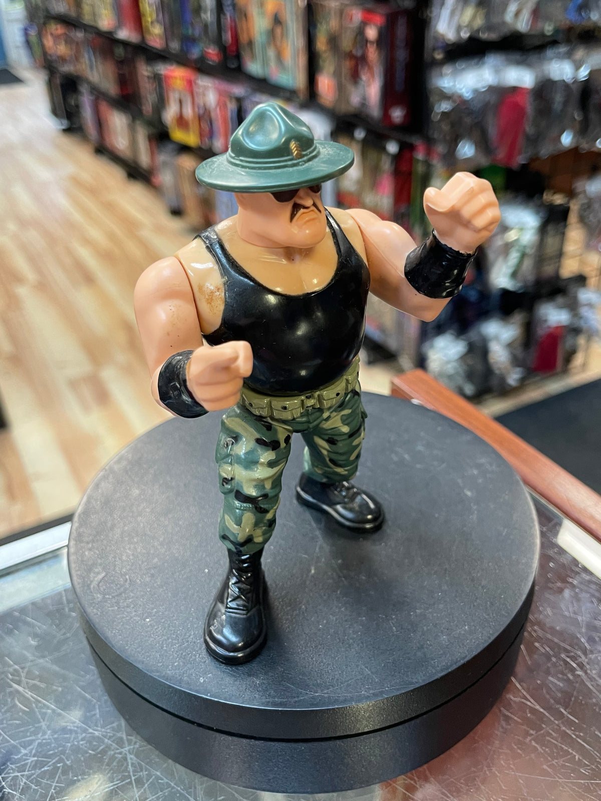 Sgt Slaughter 9185 (Vintage WWF WWE, Hasbro) **COMPLETE** product image 4, provided for visual reference and product detail