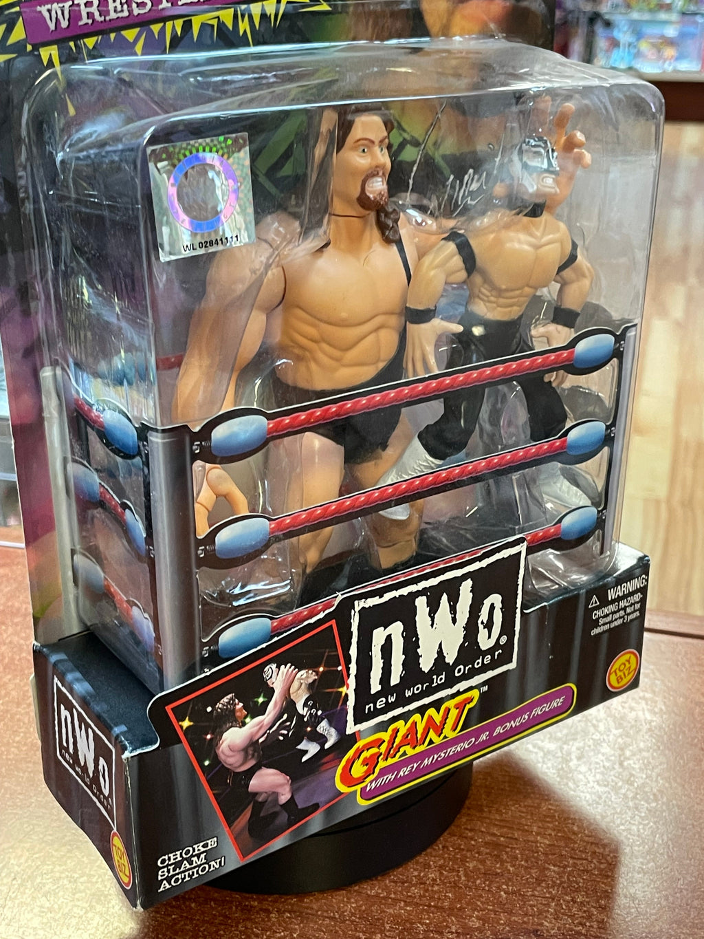 Giant with Rey Mysterio (WCW Smash N' Slam, Toybiz) **SEALED** product image 6, provided for visual reference and product