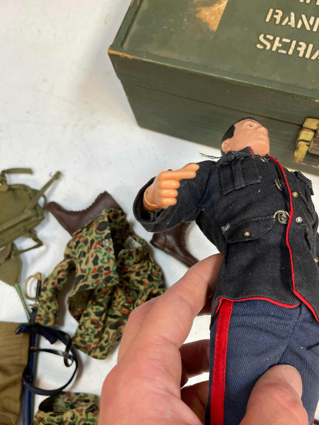 Action Marine with Foot Locker (Vintage 12” GI Joe, Hasbro) **Original** product image 31, provided for visual reference and
