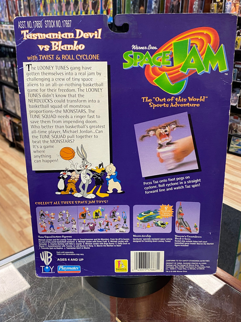 Taz & Blanko (Vintage Space Jam, Playmates) SEALED product image 3, provided for visual reference and product detail review