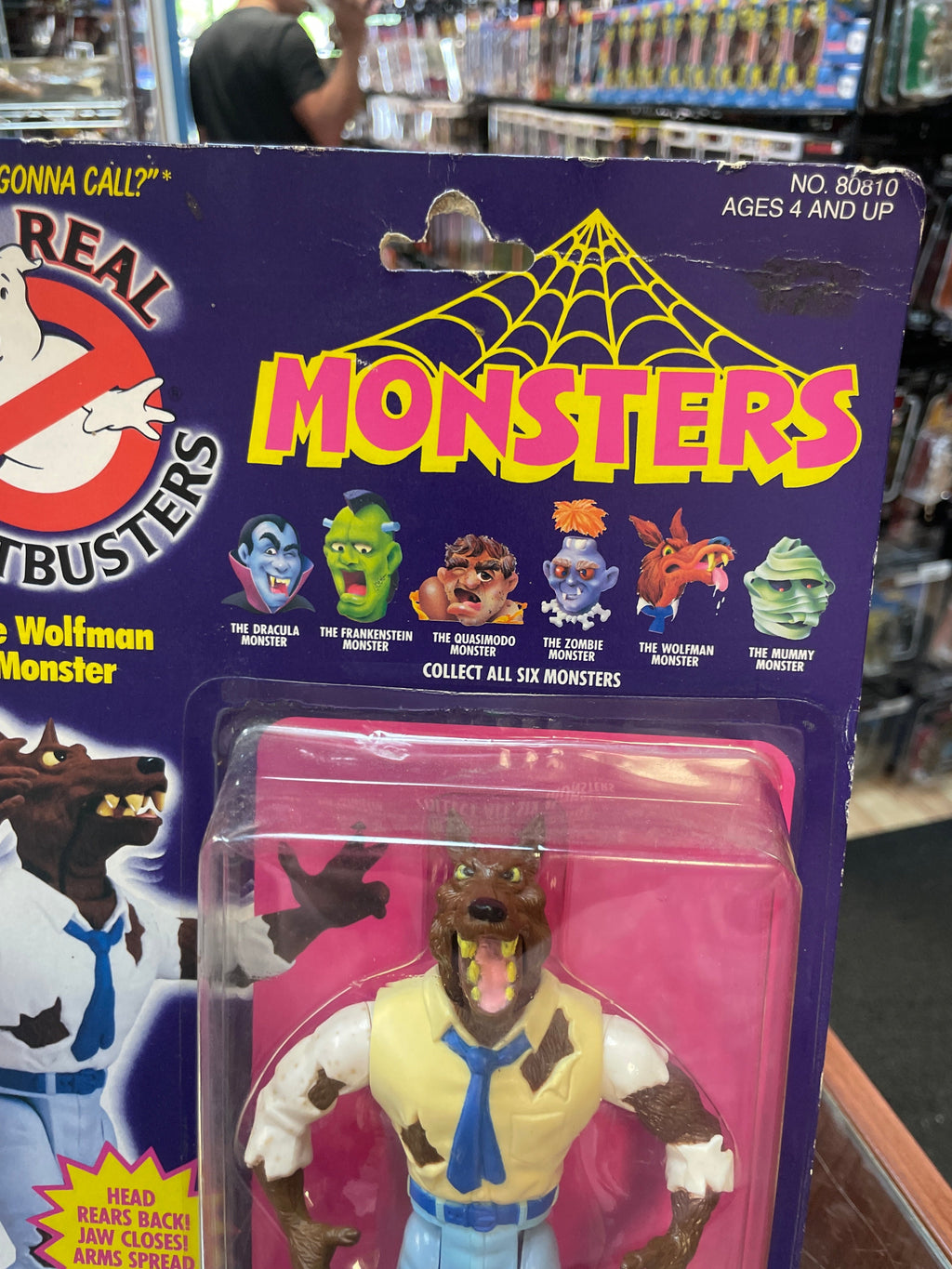 The WolfMan Monster (Vintage Ghostbusters, Kenner) **SEALED** product image 4, provided for visual reference and product