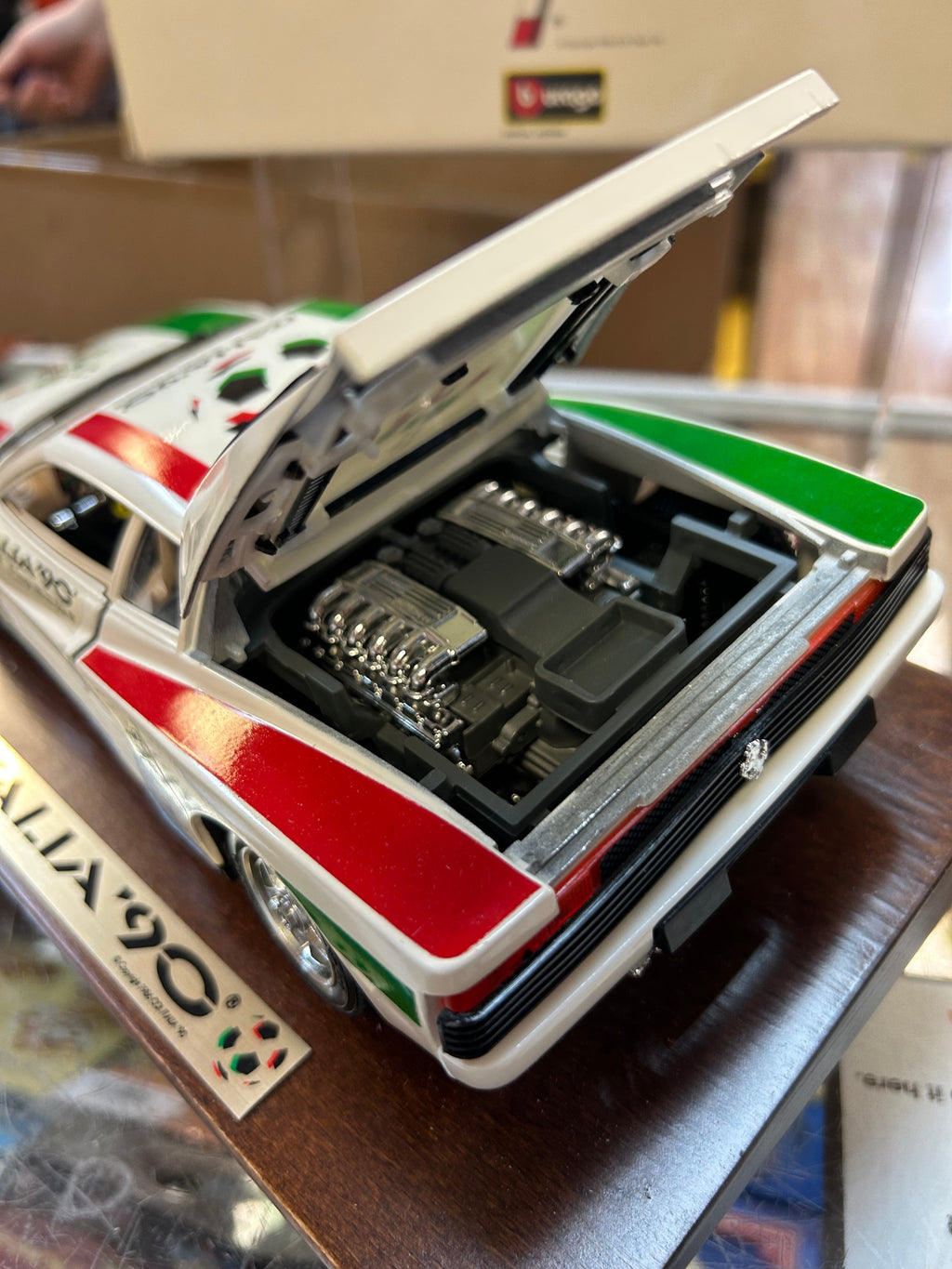 World Cup Ferrari Testarossa 1984 Diecast (Vintage Burago, Italia 90) Open Box product image 6, provided for visual