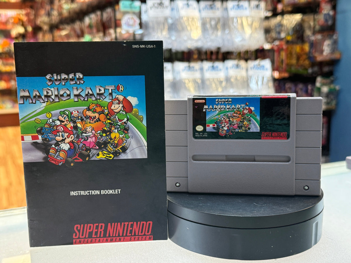 Super Mario Kart with Manual (Nintendo SNES, Video Game) Tested Working product image 1, provided for visual reference and
