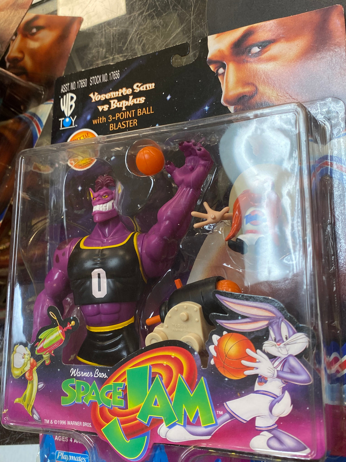 Yosemite Sam & Bupkus (Vintage Space Jam, Playmates) SEALED product image 4, provided for visual reference and product