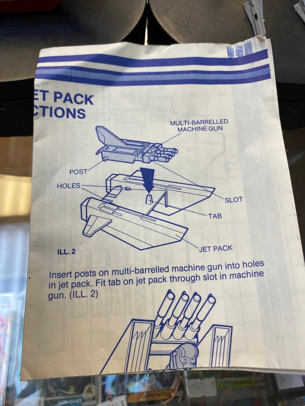 Cobra Jet Pack with Blueprint (Vintage GI Joe, Hasbro) COMPLETE product image 8, provided for visual reference and product