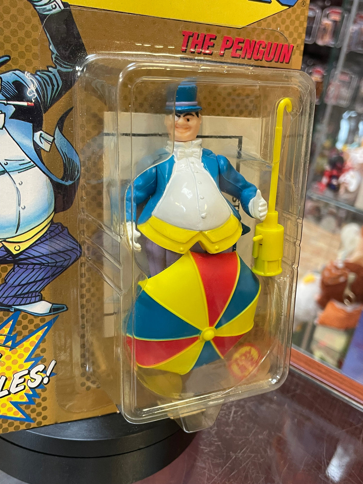Umbrella Firing Missels Penguin (Vintage DC Comic Superheroes, Toybiz) **SEALED** product image 5, provided for visual