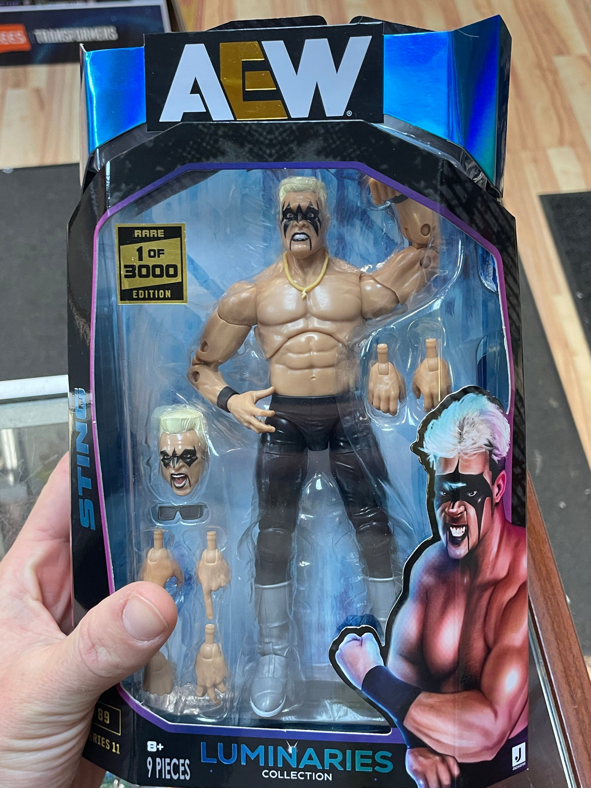 Luminaries Sting Chase (AEW, Jazwares) SEALED product image 6, provided for visual reference and product detail review