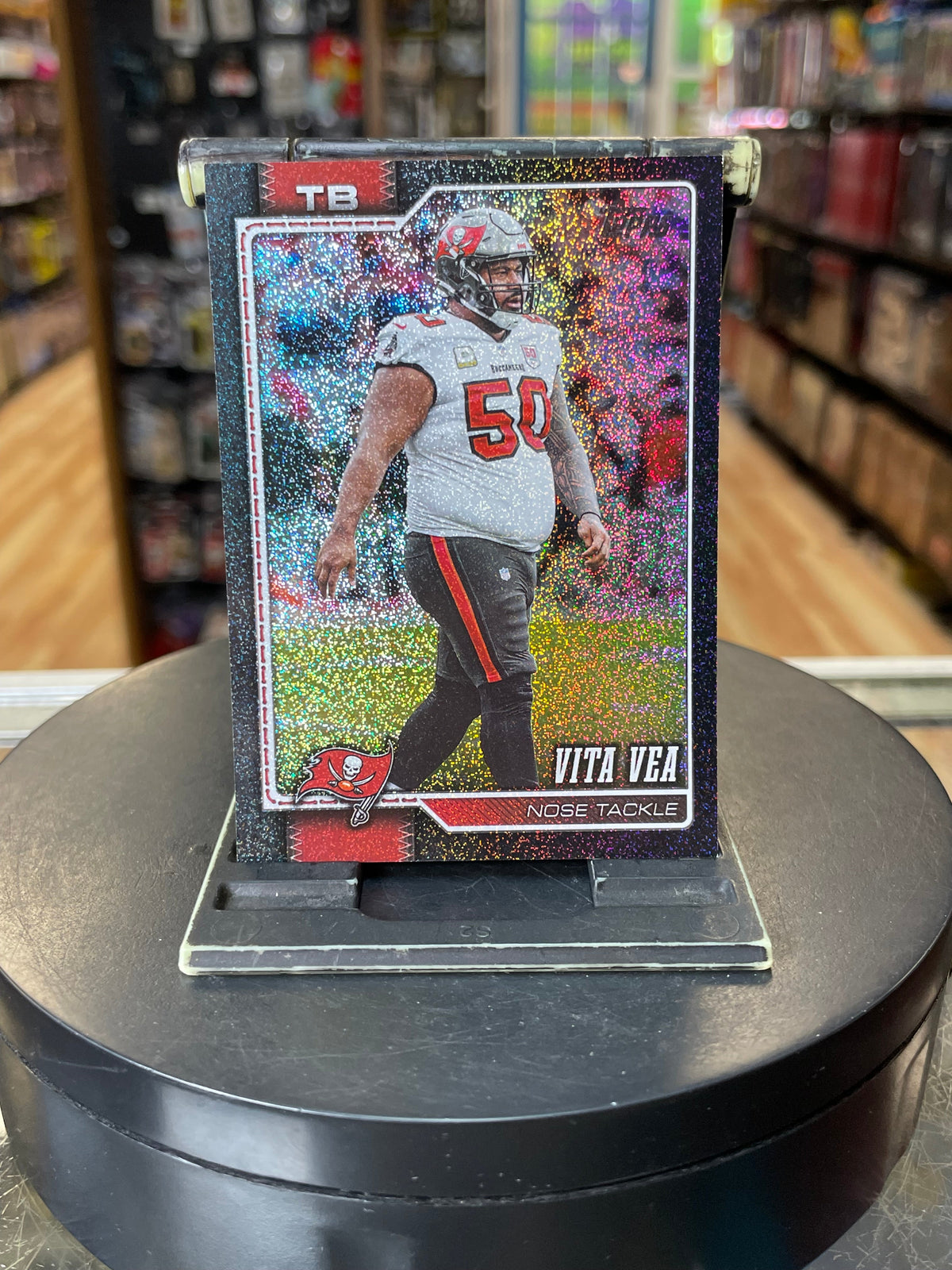 Vita Vea-Black Holo Foil 02/10- (Topps, NFL Flagship 2026) product image 1, provided for visual reference and product detail