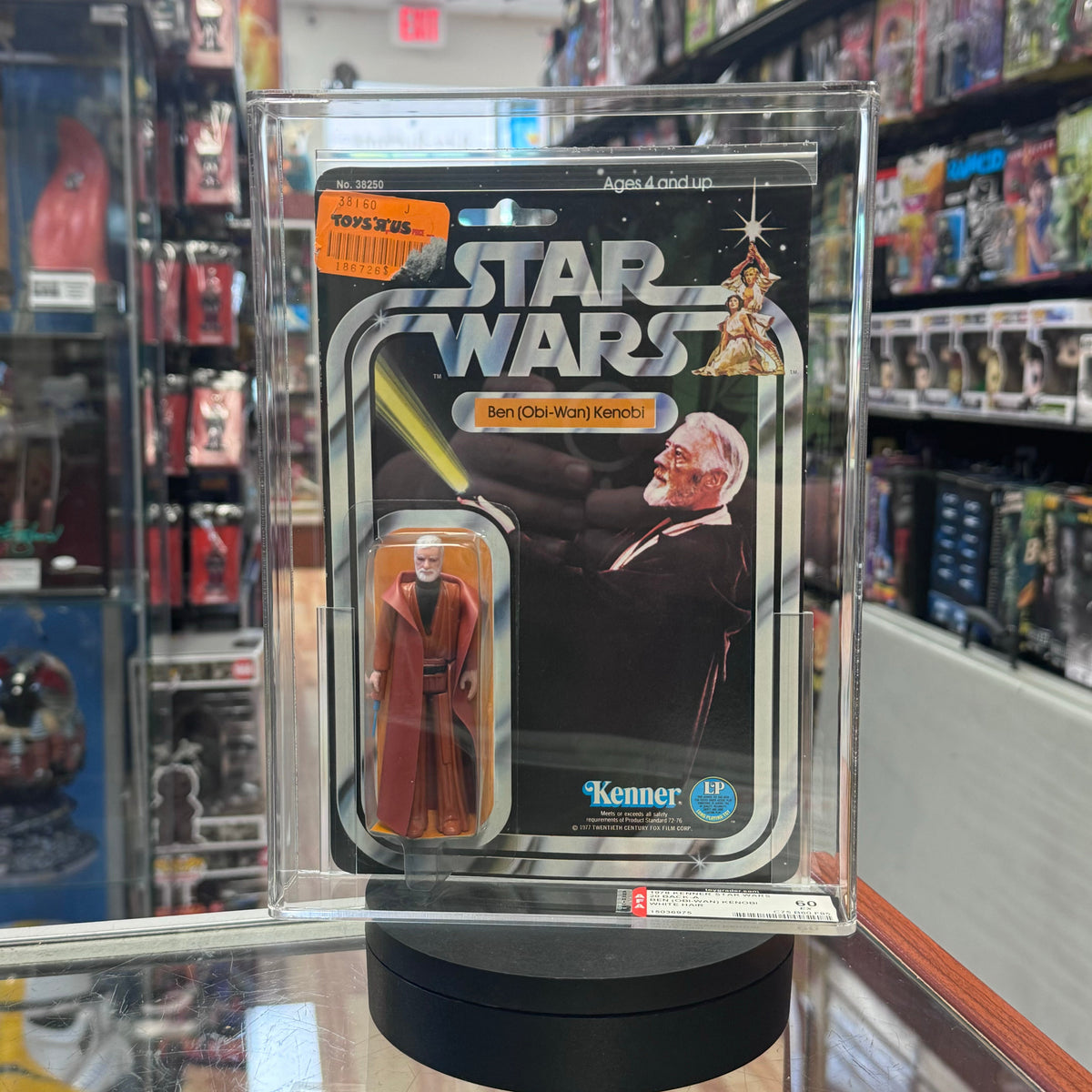 Obi Wan Kenobi White Hair ANH 20A (Vintage Star Wars, Kenner) **AFA Graded** product image 1, provided for visual reference