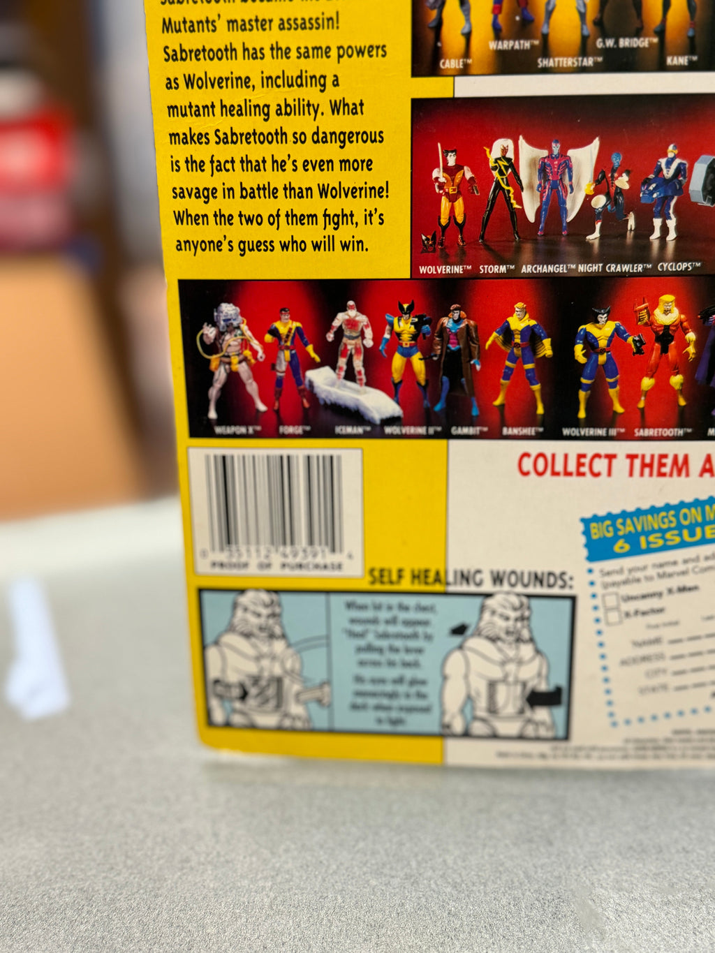 Uncanny SabreTooth 2149 (Vintage Marvel X-Men, Toybiz) SEALED product image 14, provided for visual reference and product