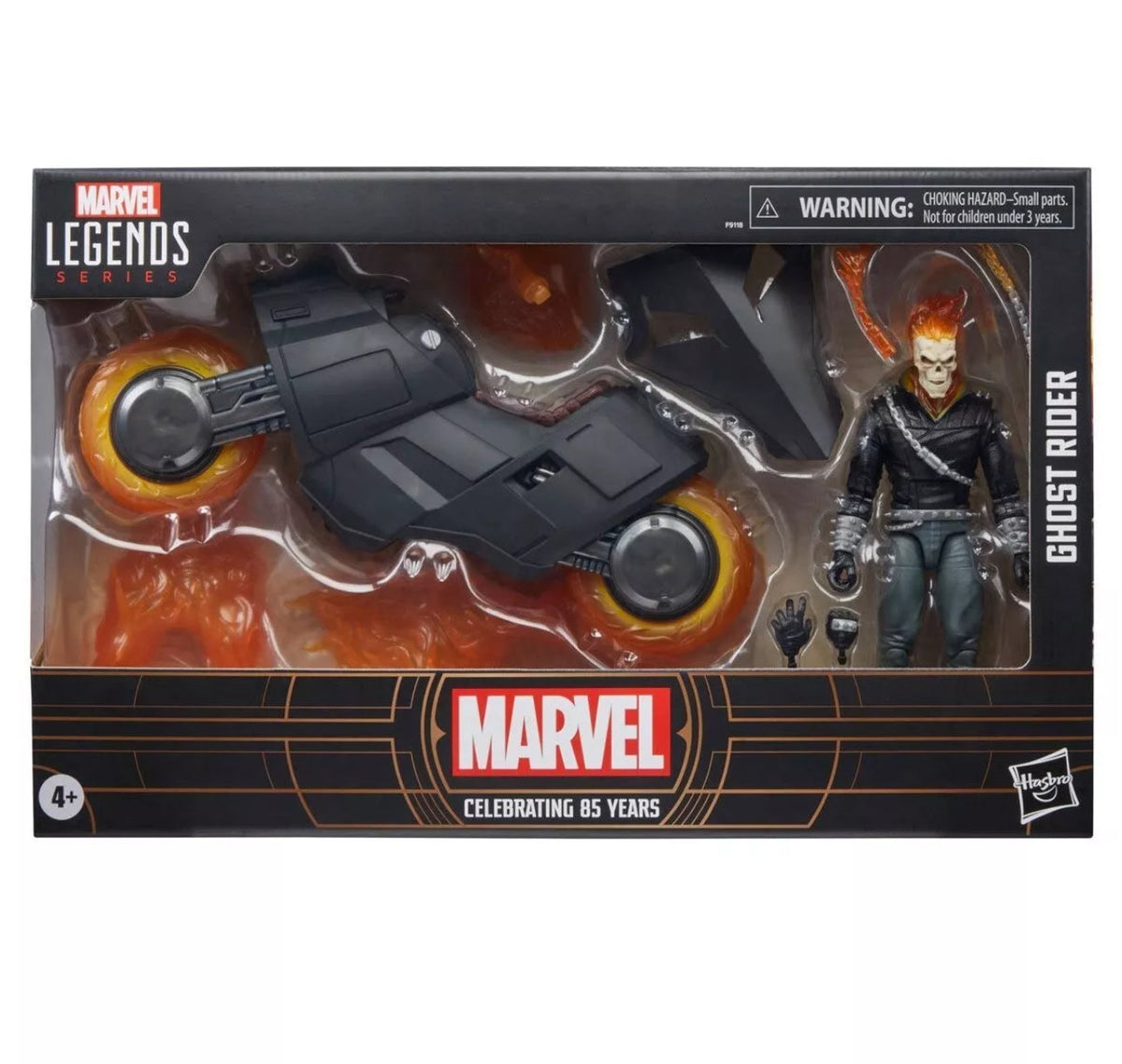 Ghostrider with Cycle Deluxe (Marvel Legends, Hasbro) product image 1, provided for visual reference and product detail