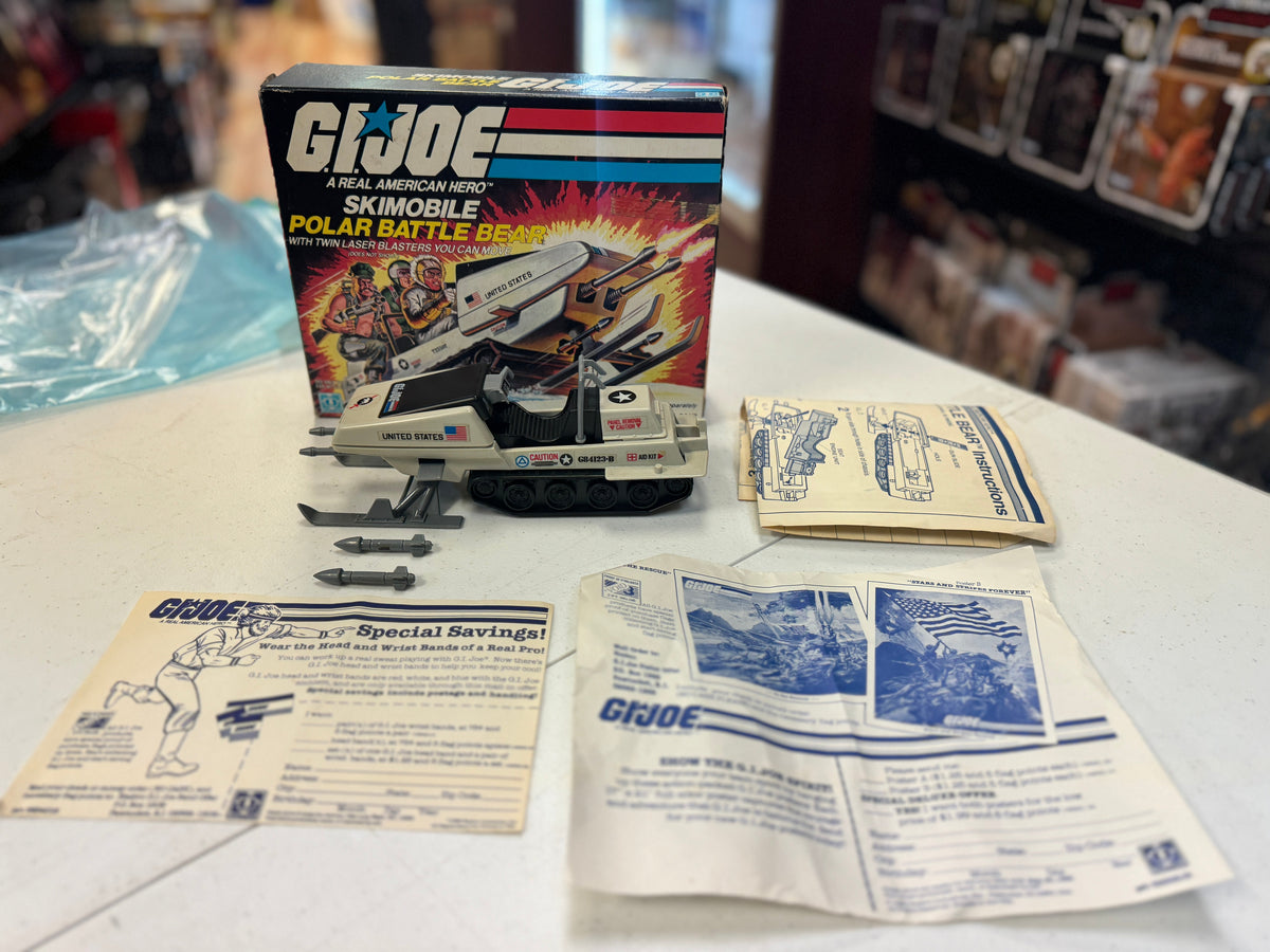 Polar Battle Bear Skimobile (Vintage GI Joe, Hasbro) COMPLETE WITH BOX product image 1, provided for visual reference and