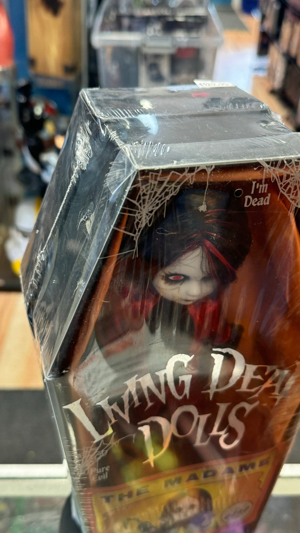 The Madame Red Dress (Living Dead Dolls LDD, Vintage Mezco) SEALED product image 5, provided for visual reference and