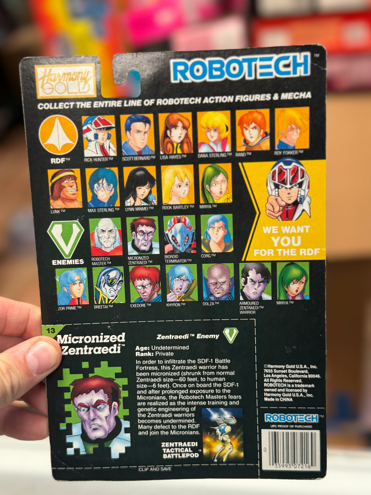 Zentraedi Warrior (Vintage Robotech, Harmony Gold) Complete product image 11, provided for visual reference and product