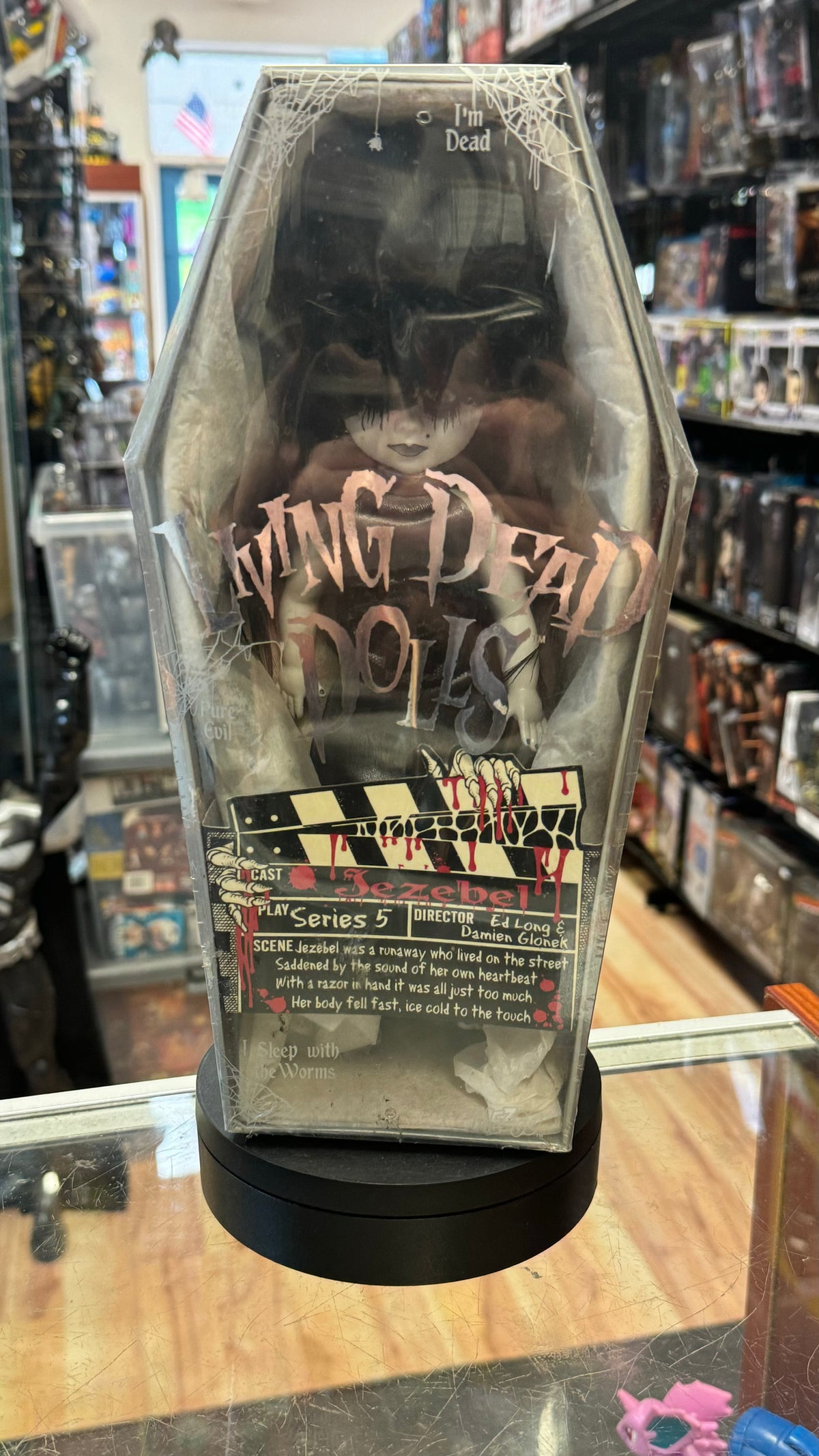 Hollywood Jezebel B&W (Living Dead Dolls LDD, Vintage Mezco) SEALED product image 1, provided for visual reference and