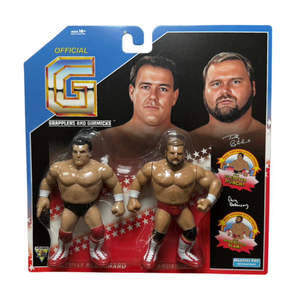 Brainbusters: Tully & Arn Anderson (Grapplers & Gimmicks WWF, Hasttel Toys) product image 1, provided for visual reference