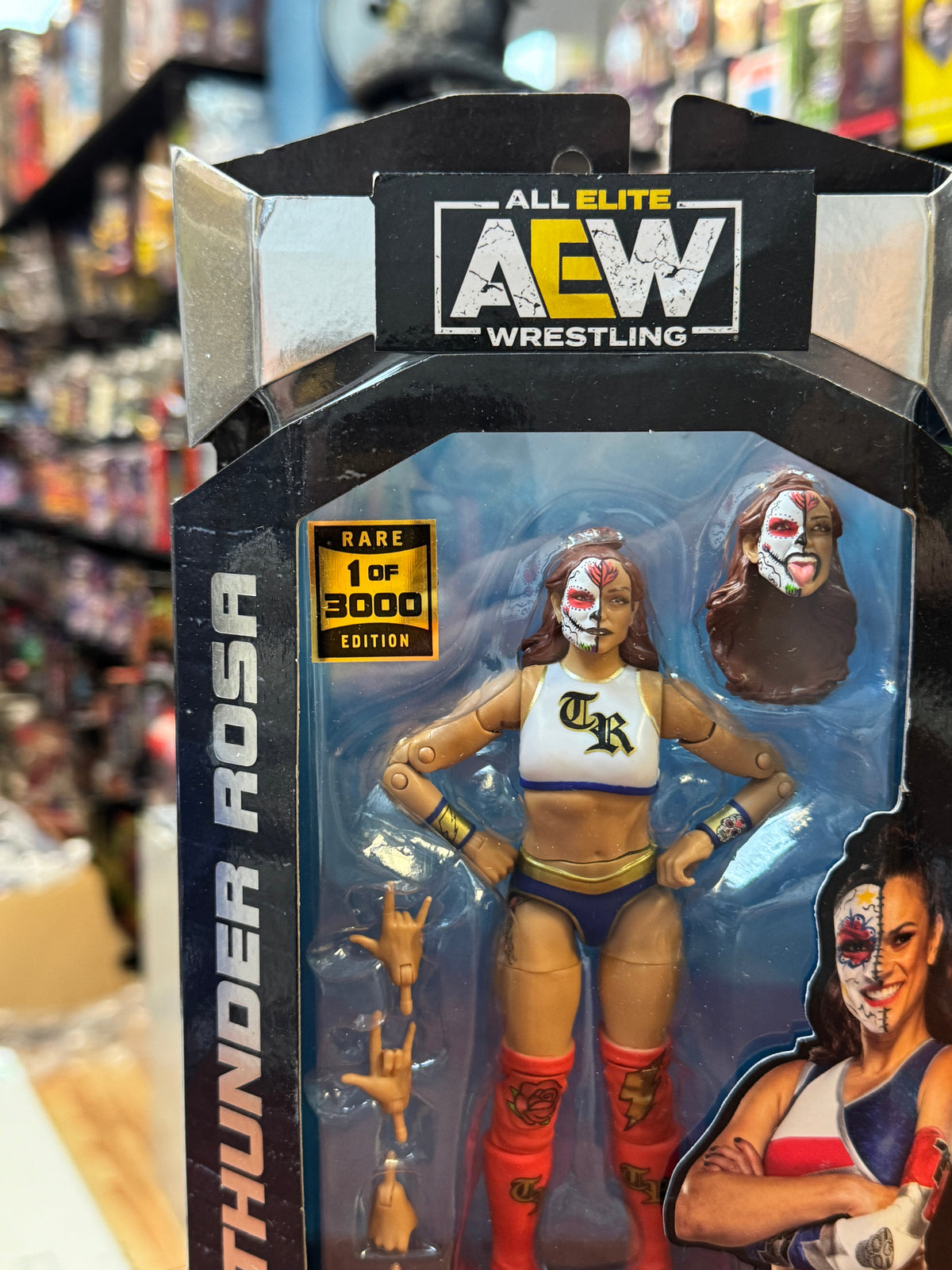 Thunder Rosa #58 (AEW All Elite Wrestling, Jazwares) **CHASE** product image 2, provided for visual reference and product