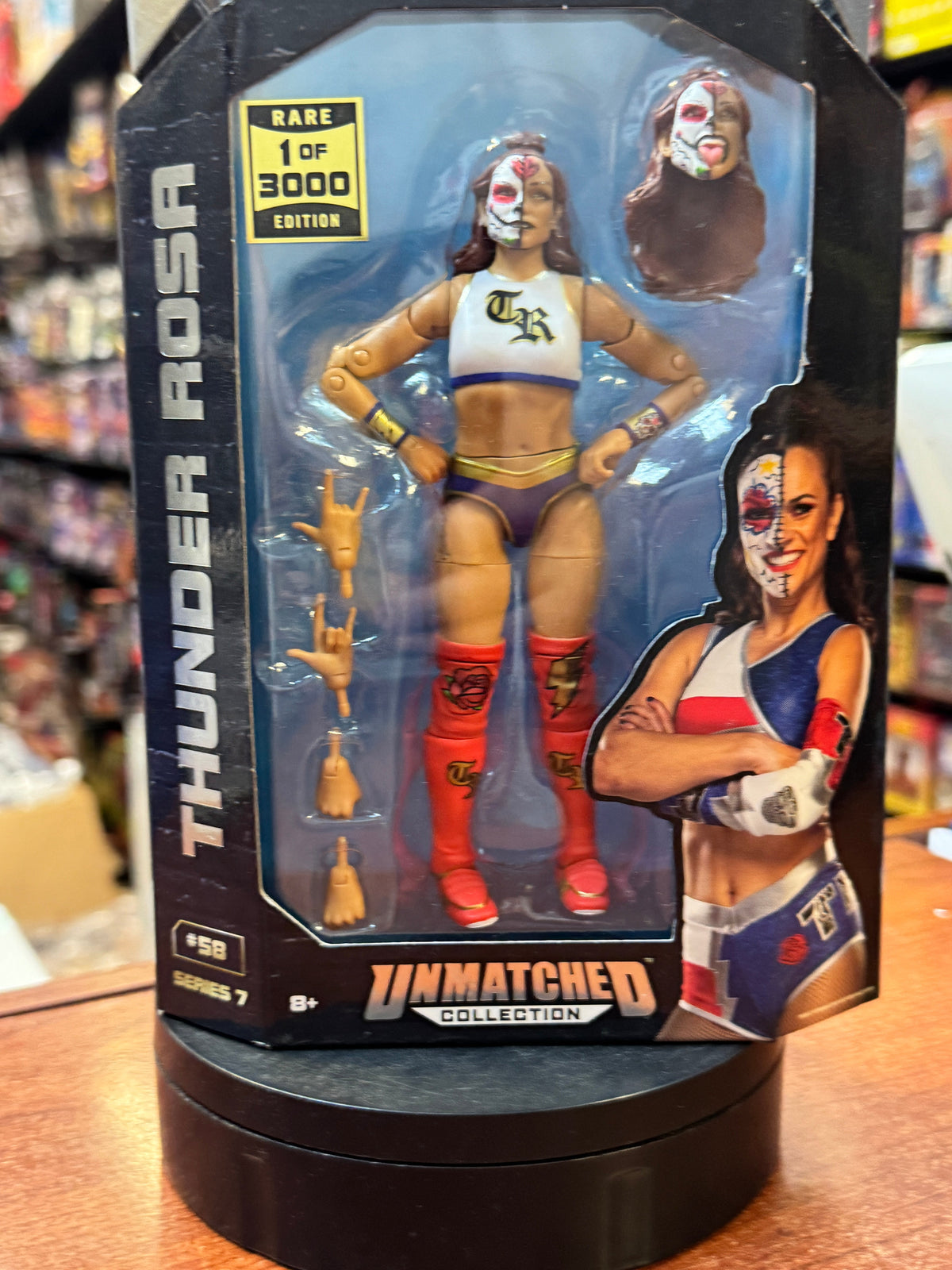 Thunder Rosa #58 (AEW All Elite Wrestling, Jazwares) **CHASE** product image 5, provided for visual reference and product